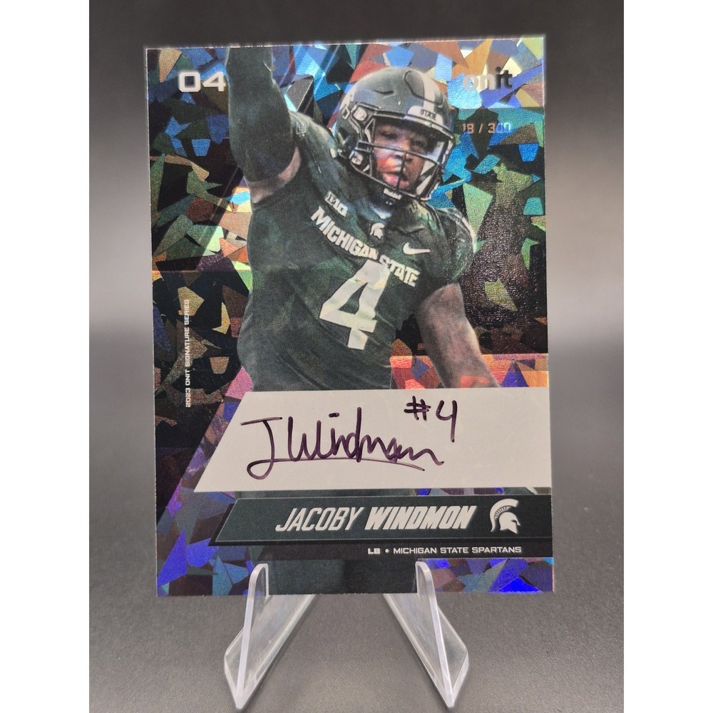 2023 Onit Jacoby Windmon #4 Autograph Ice /300 Michigan State Spartans